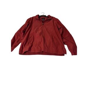 IZOD XFG Windbreaker Jacket Mens XL  Red Quarter Zip Hooded Lightweight Golf